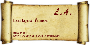 Leitgeb Álmos névjegykártya